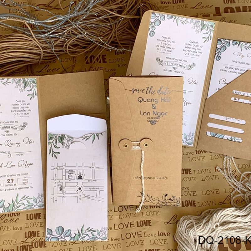 Thiệp Cưới DQ-2108 Kraft
