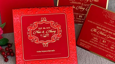 THIỆP ĐỎ TRUYỀN THỐNG