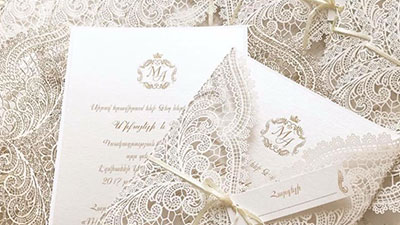 Thiệp cưới Laser