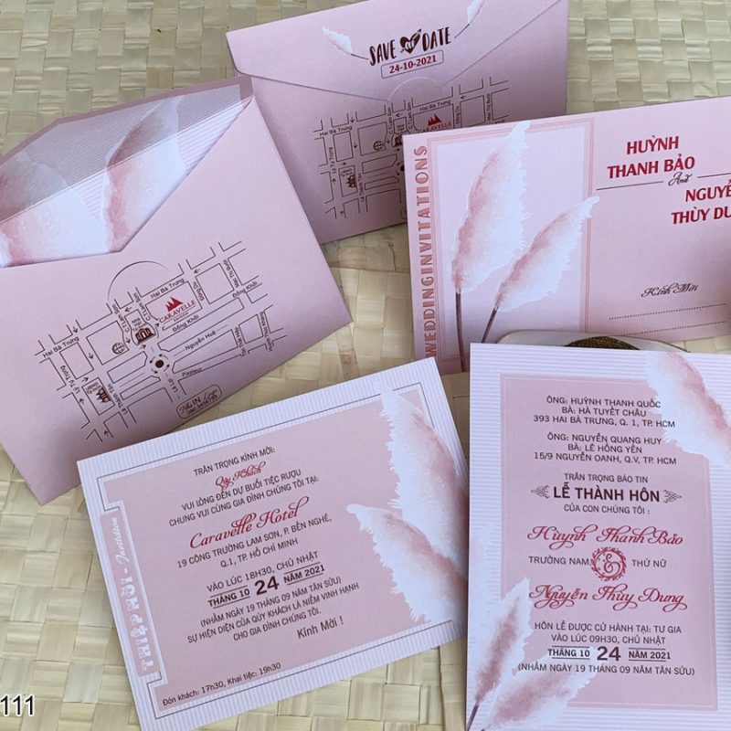 Thiệp Cưới KL7-111 Giấy MT