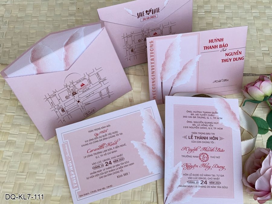 Thiệp Cưới KL7-111 Giấy MT