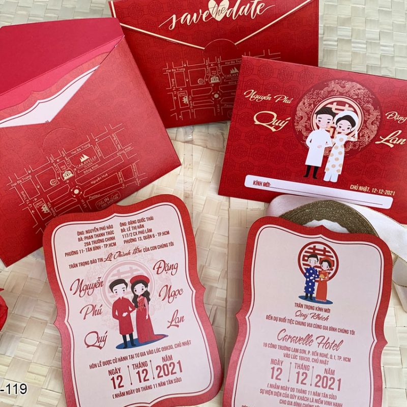 Thiệp Cưới KL7-119 Giấy MT