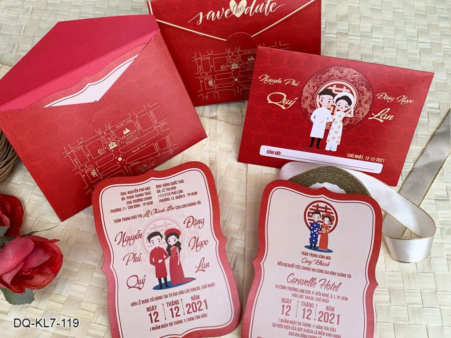 Thiệp Cưới KL7-119 Giấy MT