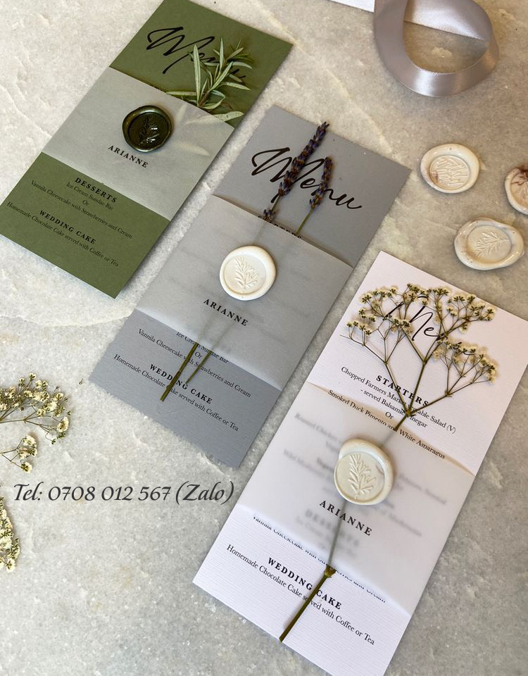 Menu Tiệc Cưới
