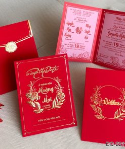 Thiệp Cưới DQ-2211 Đỏ Nhung