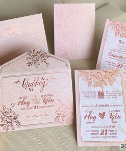 Thiệp Cưới DQ-2222 Hồng