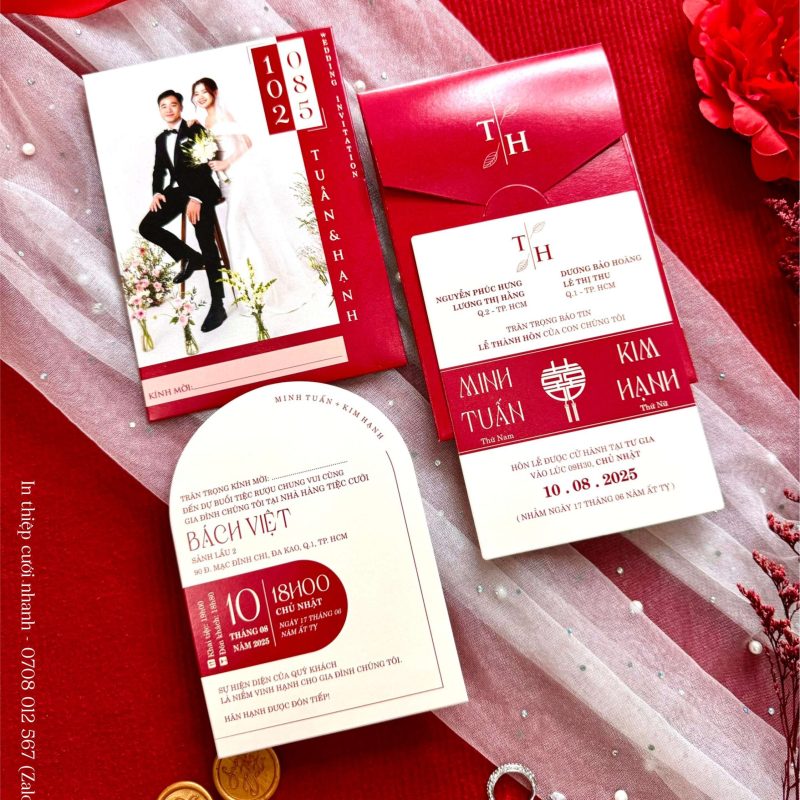 Thiệp Cưới In Hình D-706