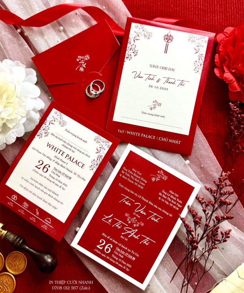 Thiệp Cưới D-707