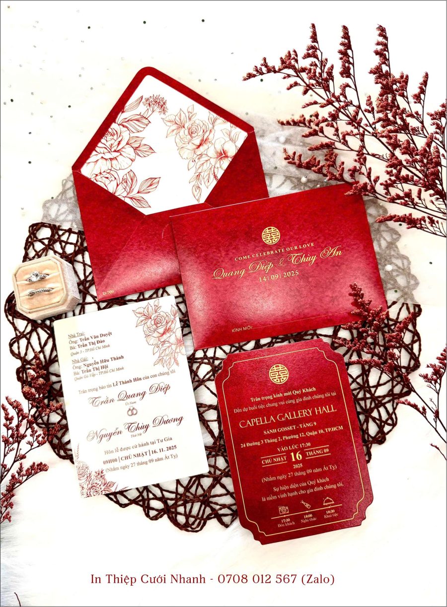 Thiệp Cưới D-709