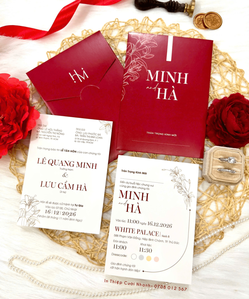 Thiệp Cưới D-809