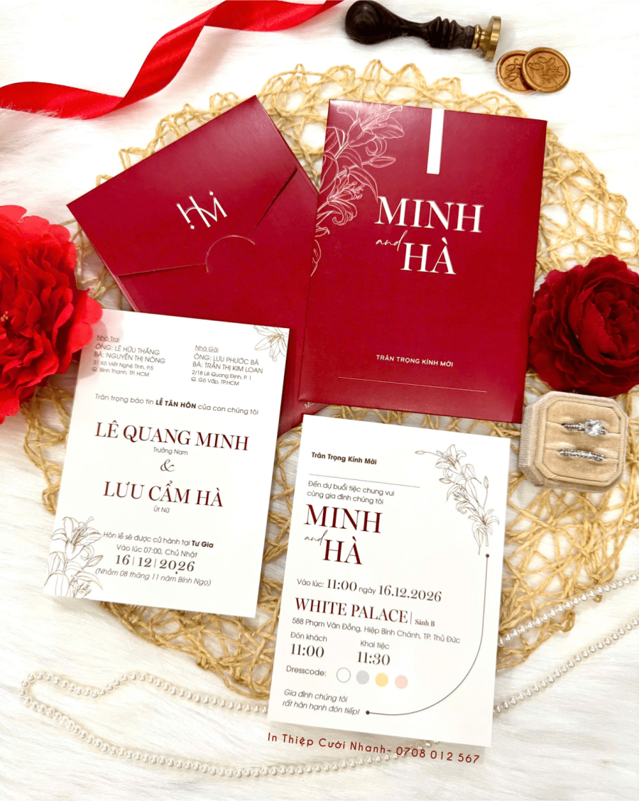 Thiệp Cưới D-809