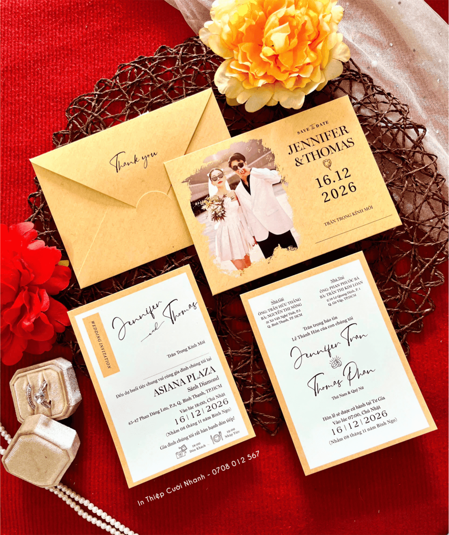 Thiệp Cưới In Hình D-1014